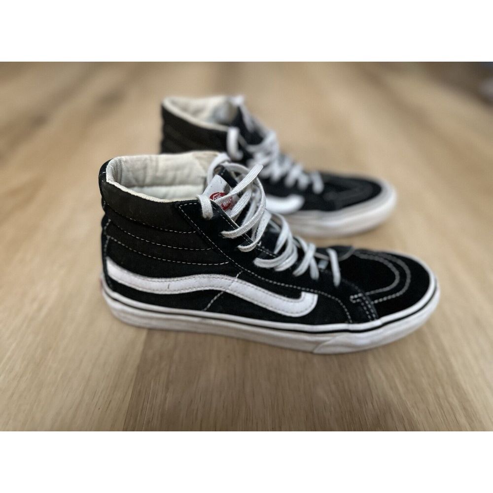 Vans Old Skool 721278 Unisex Black Lace up Skateboard Shoes Size US M 6 / W 7.5